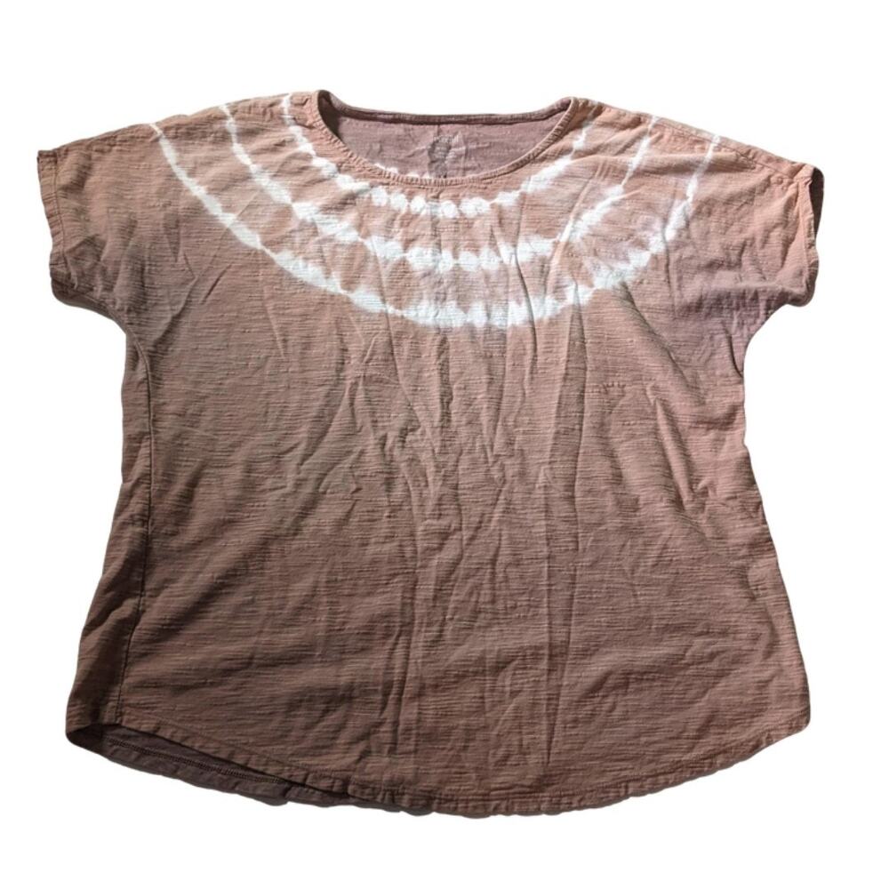 J. Jill Pure Jill tie-dye relaxed tee shirt Women's Size M in Brown
